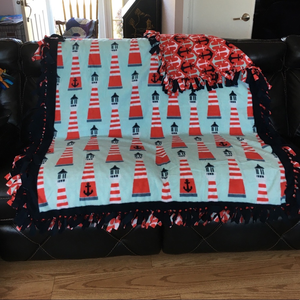 Handmade tie blanket